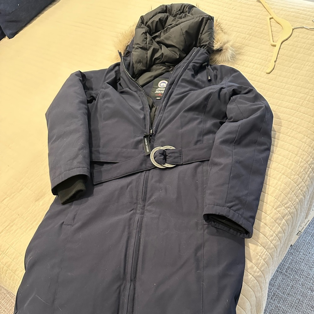 Canada Goose Dark Blue Ski Jacket with Fur Hood